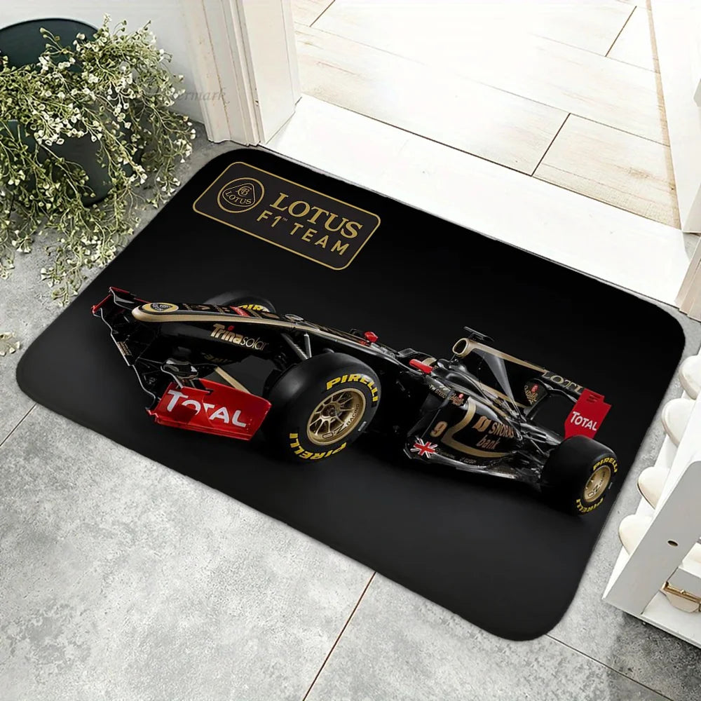 Navak Teppich, 1 Stück, Lotus Caterhams Racing Team, Auto-Bodenmatte, Bodenmatte, rutschfest, für Küche, Schlafzimmer, handgefertigt, getufteter Teppich, Teppich, Wohnzimmer