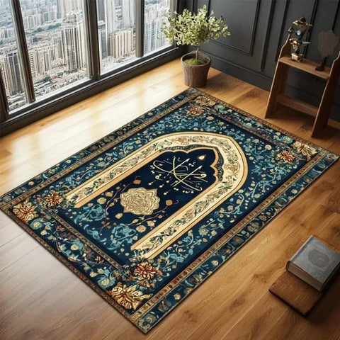 Navak Carpet Exclusive Picks, verbessertes Material, Schlingenflor, eleganter islamischer Gebetsteppich, exquisites Gebet, muslimisches kreatives Geschenk, einfache Aufbewahrung, Heimdekoration