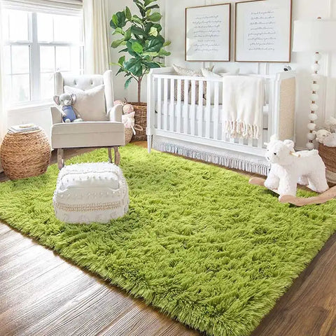 Navak Teppich Shag Wohnzimmer Seidenwolle Teppich Home Schlafzimmer Bett Vollbodenmatte Nordisches Sofa Rutschfeste Matte Einfaches Windplüschkissen
