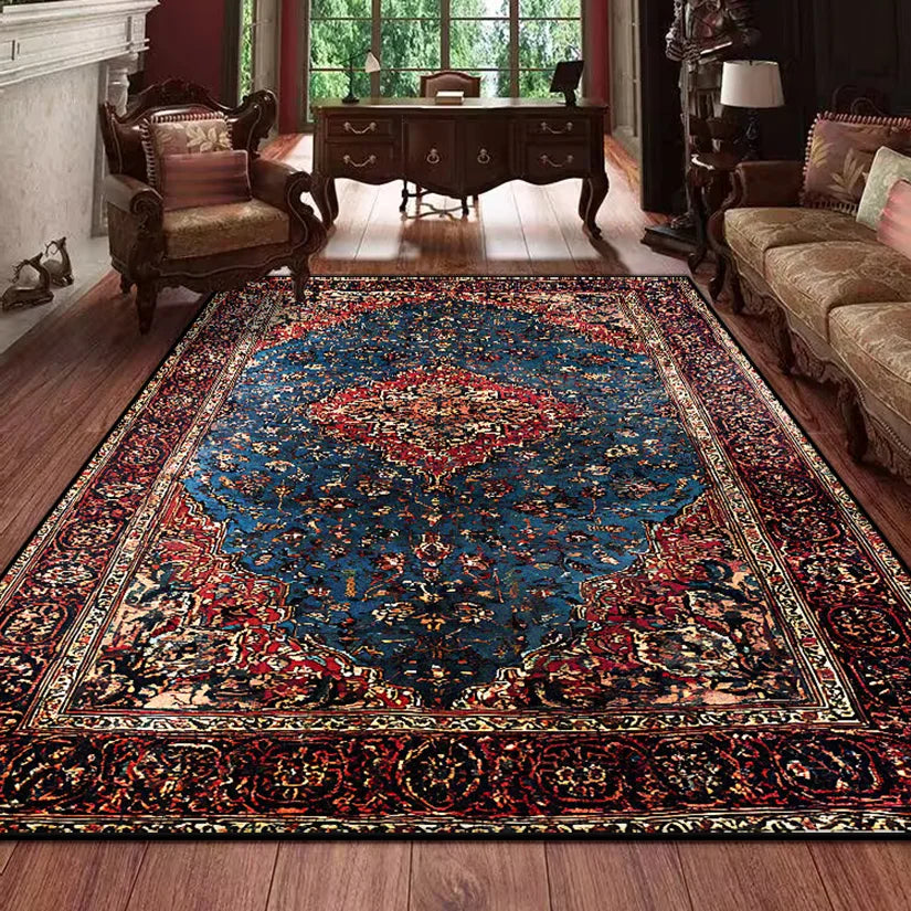Navak Carpet Retro Persian Carpet for Living Room Boho Decor for Room Balcony Rug Large Luxury Red Bed Decoration Home Mats Bedside 160x230