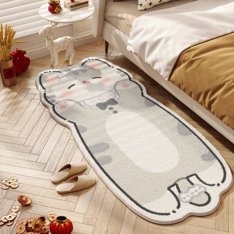 Navak Carpet Exclusive Picks Moderner Teppich aus Kunstkaschmir mit Cartoon-Katze – weicher Kinderteppich für Schlafzimmer, Sofa, Wohnzimmer, Spielzimmer, gemütliche Heimdekoration