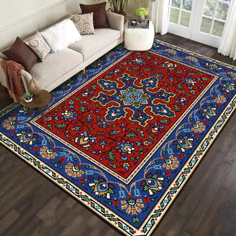 Navak Teppich Retro Persisch-Türkischer Teppich für Wohnzimmer Dekor Sofa Teppich Schlafzimmer Nachttisch Weicher Teppich Küche Couchtisch Bodenmatte Flur Teppich