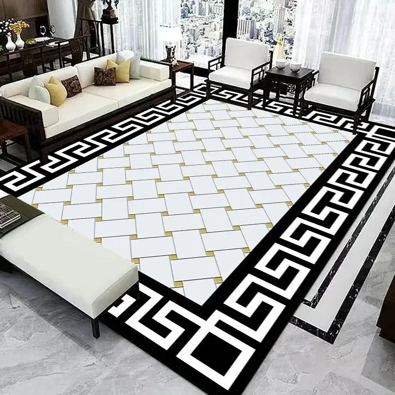 Navak Carpet Nordic Light Luxury Carpet Living Room Sofa Bedroom Rugs Modern Simple Style Big Size Non-slip Washable Floor Mats Home Decor