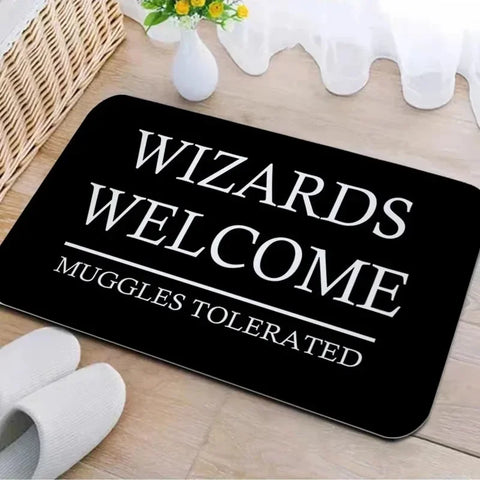 Navak Carpet Welcome Muggles Eingangsmatte Wohnzimmer Bodendekoration Teppich Rutschfester, leicht zu reinigender Teppich Home Office Waschbare Fußmatten