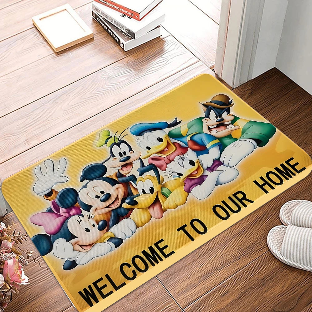 Navak Carpet Daily Picks Disney Mickey Mouse Willkommensmatte, rutschfest, für Schlafzimmer, Küche, Bad, Eingangsbereich, Polyester, waschbarer Teppich, Heimdekoration