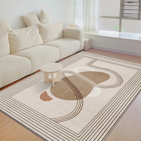 Navak Carpet Exclusive Picks Nordischer einfacher geometrischer Kristallsamt-Teppich, großer Teppich, Wohnzimmermatte, Familiensofa, Balkon, Korridor, rutschfeste dekorative Teppiche