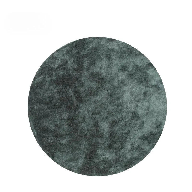 Navak Teppich, moderne minimalistische Teppiche für Wohnzimmer, leichtes Luxus-Schlafzimmerdekor, grüner Teppich, runde Loungematte, Zuhause, flauschiger weicher Plüschteppich