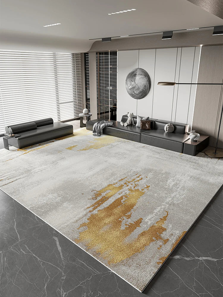 Navak Teppich, leichter Luxus-Studienteppich, großflächiger Teppich im nordischen Stil für Wohnzimmer, minimalistisches Schlafzimmerdekor, Nachttischteppich, waschbare Matte für Zuhause