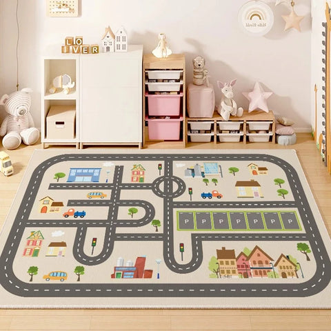 Navak Carpet Exclusive Picks Kinderzimmer Spielbereich Teppich Wohnzimmer Schlafzimmer Kinder Autostrecke Digitale Puzzle Spielmatte Baby Spiel Krabbelmatte