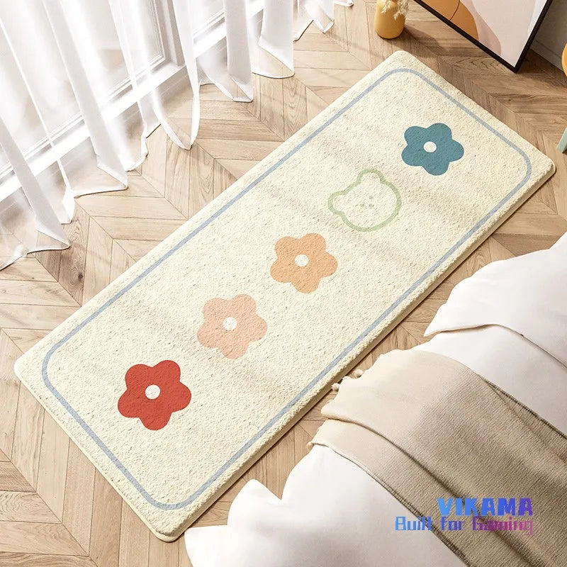Navak Carpet Exclusive Picks Teppich aus Kaschmirimitat im minimalistischen Stil, für Schlafzimmer, Nachttisch, Büro, lange rutschfeste Fußmatten, Heimdekoration