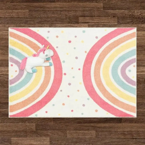 Navak Teppich, zottelige Schlafzimmerteppiche für Kinder, Regenbogenfarben, flauschiger Teppich, Wohnzimmer, haarige Kinderzimmer-Spielmatte für Kinder, Plüsch-Babyteppiche, weiche Fußmatte