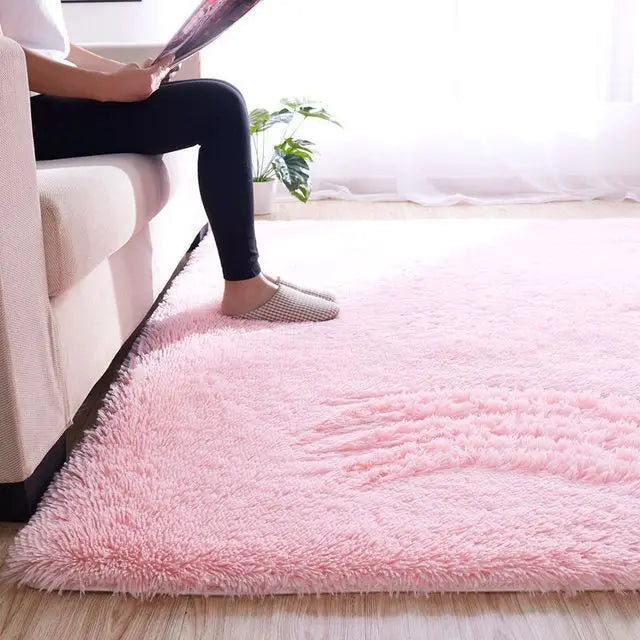 Navak Carpet Exclusive Picks Solid Color Plush Carpet Children's Bedroom Soft Fluffy Mat Living Room Baby Room Nursery Playroom Decorated Area Carpet