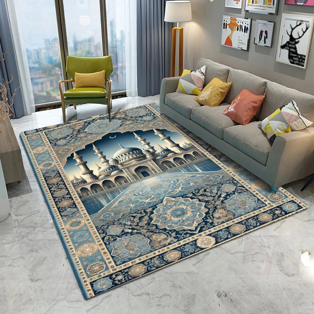 Navak Teppich Retro Europa Persien Stil Schloss Teppich Wohnzimmer Sofa Schlafzimmer Arbeitszimmer Küche Eingang Fußmatte Rutschfester Luxus Wohnkultur Teppich
