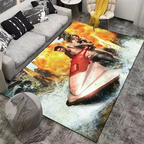Navak Carpet Game-Uncharted Area Rug,Carpet for Home Living Room Bedroom Sofa Doormat Kitchen Decor,Non-slip Floor Mat Home Accessories