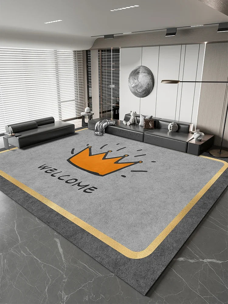 Navak Teppich, leichter Luxus-Studienteppich, großflächiger Teppich im nordischen Stil für Wohnzimmer, minimalistisches Schlafzimmerdekor, Nachttischteppich, waschbare Matte für Zuhause