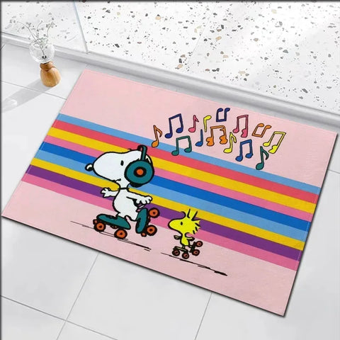 Navak Carpet Daily Picks Disney Snoopy Fußmatte, niedliches Cartoon-Design, für Kinderzimmer, Heimdekoration, rutschfest, waschbar, für Schlafzimmer, Badezimmer, Küche, Eingangsbereich
