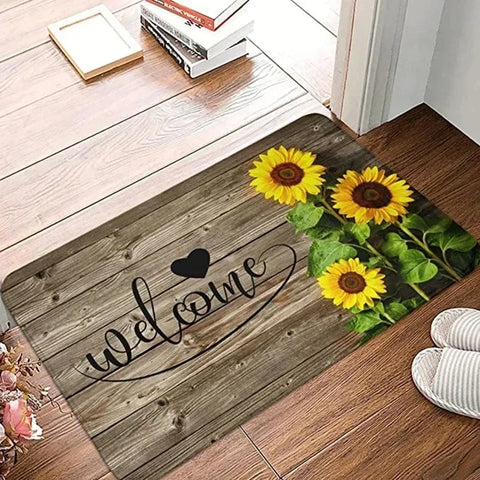 Navak Teppich, Sonnenblumen-Eingangs-Willkommens-Fußmatte, Blumen, Schlafzimmer, Nachttisch-Dekor, Teppich, rutschfest, Badezimmer, Küche, Fußmatten für den Innenbereich