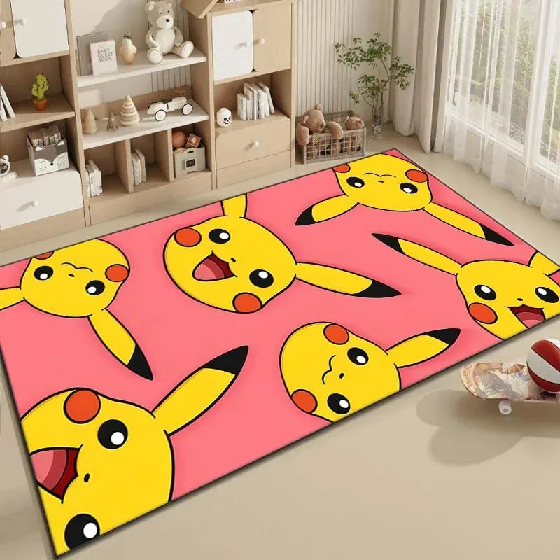 Navak Carpet Daily Picks New Cartoon Pokemon Pikachu Rug Living Room Bedroom Carpet Bedside Bathroom Floor Mat Area Rug Kid's Room Home Decor