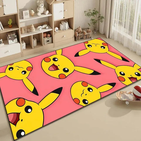 Navak Carpet Daily Picks New Cartoon Pokemon Pikachu Rug Living Room Bedroom Carpet Bedside Bathroom Floor Mat Area Rug Kid's Room Home Decor