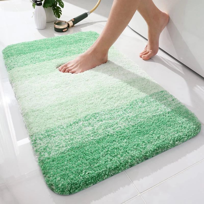 Navak Carpet Olanly Shaggy-Badematte, Mikrofaser, super saugfähig, Badezimmer-Duschvorleger, rutschfest, weiche Duschmatten, Bodenplüschteppich, Fußwaschmatte