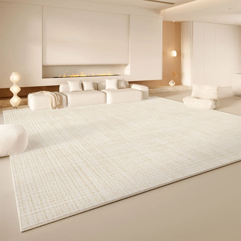 Navak Carpet Exclusive Picks Cremefarbener Wind-Teppich für das Wohnzimmer, leichtes, luxuriöses Premium-Feeling, Bodenmatte aus Kunstkaschmir, groß, voll gepflastert, Home Essentials