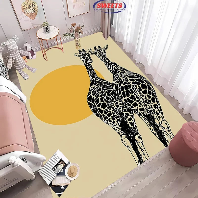 Navak Teppich, 3D-HD, nordischer Stil, minimalistisches geometrisches Muster, Teppich für Wohnzimmer, Schlafzimmer, rutschfester Teppich, Sofa, Fußmatte, Heimdekoration, langlebige Matte
