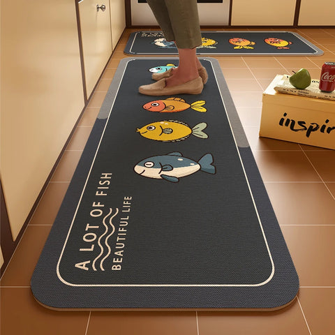 Navak Carpet Exclusive Picks Budding Diatomite Carpet Scandinavian Style Non-Slip Water-Absorbent Mute Kitchen Breakfast Area Home Decoration
