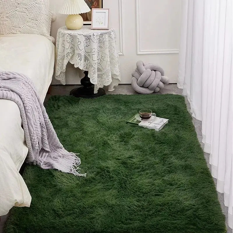 Navak Carpet Exclusive Picks Seidenwollteppiche Luxuriöser grüner Teppich Schlafzimmer voller nordischer Ins Wohnzimmer Couchtisch Nachttisch Mädchenzimmer
