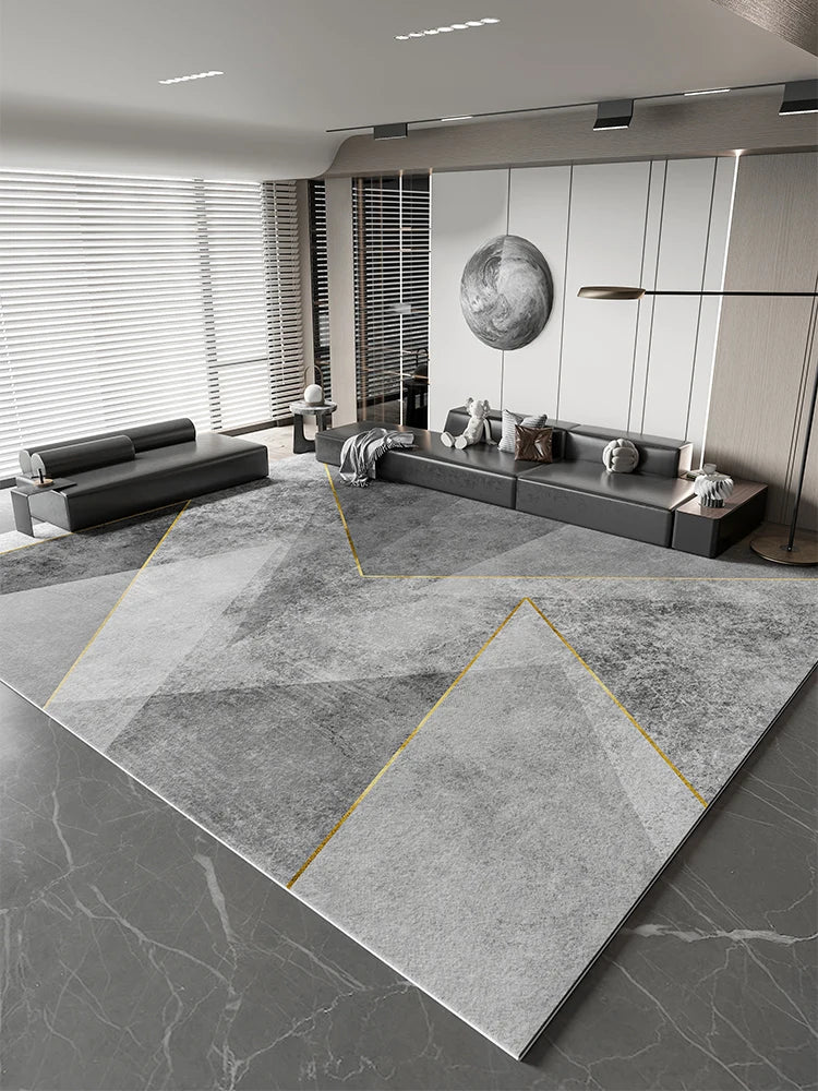 Navak Teppich, leichter Luxus-Studienteppich, großflächiger Teppich im nordischen Stil für Wohnzimmer, minimalistisches Schlafzimmerdekor, Nachttischteppich, waschbare Matte für Zuhause