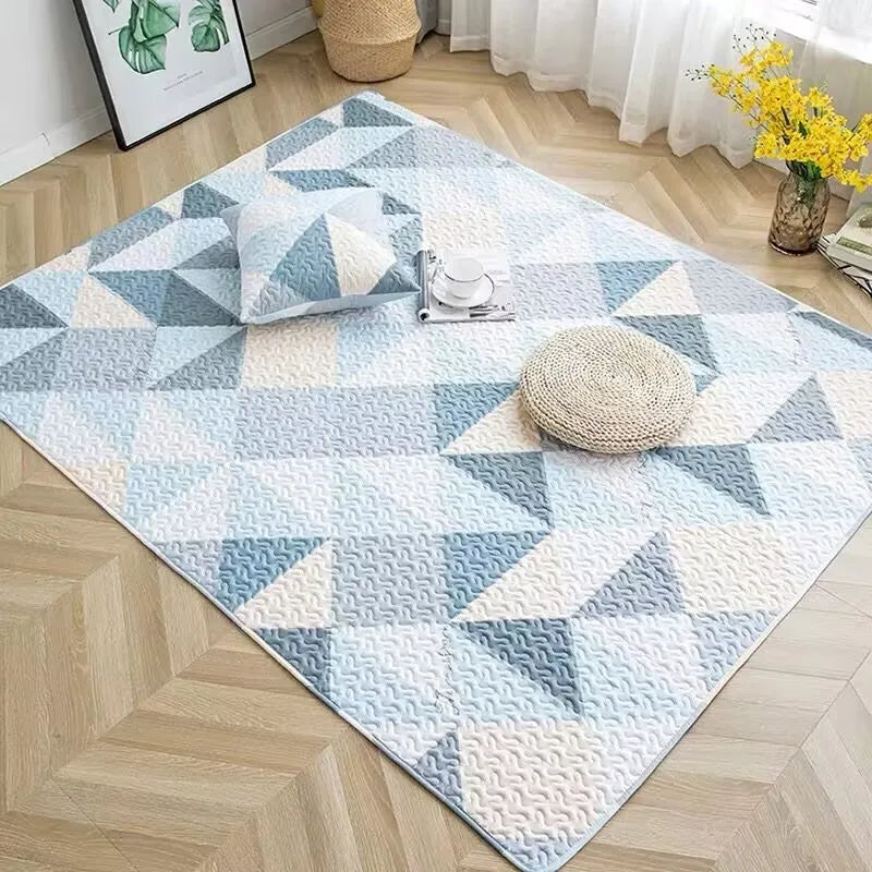 Navak Teppich-Fußmatten Dicke Baumwollkissen Baby-Krabbelteppiche Kinderzimmer Schlafzimmer Nickerchenmatte Kinderspielteppich Wohnzimmer Kindersitzunterlage