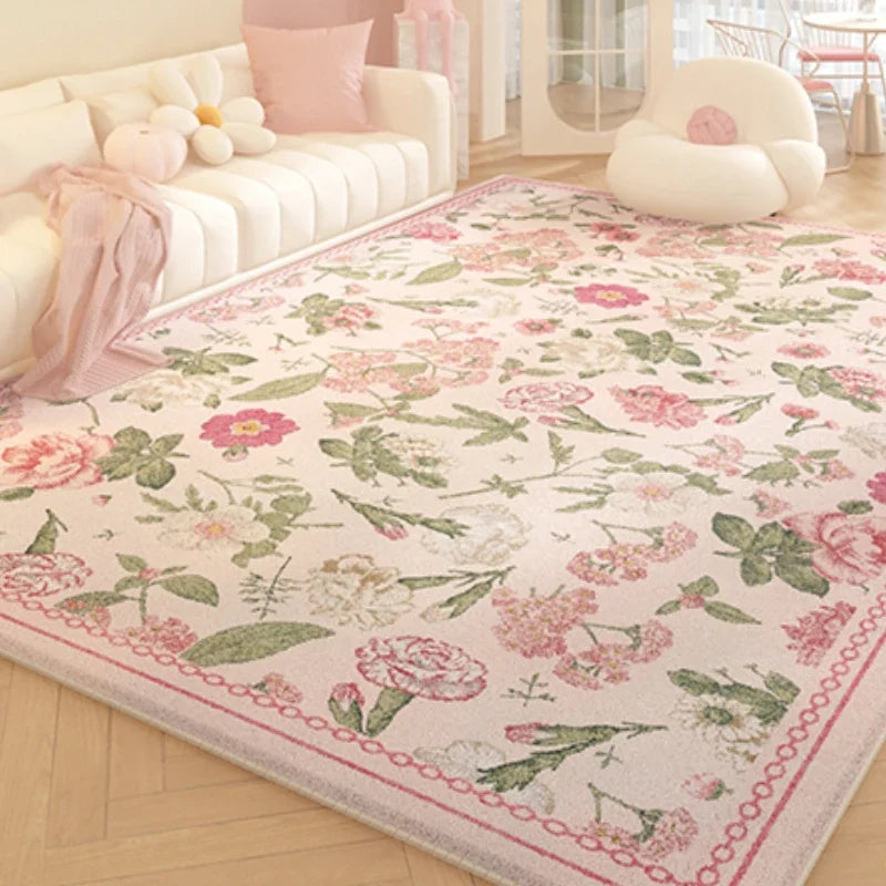 Navak Carpet Koreanischer minimalistischer Teppich – Dicker Wohnzimmerteppich in Rosa, übergroße Schlafzimmer-Bodenmatte, weich und gemütlich