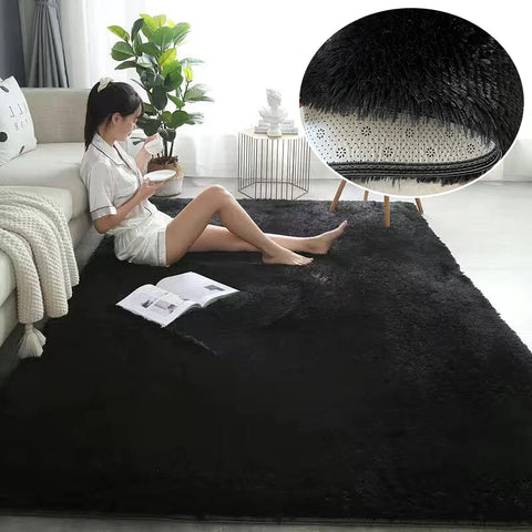 Navak Carpet Superweicher Shaggy-Teppich für Wohnzimmer, Schlafzimmer, flauschiger Plüsch-Teppich für den Innenbereich, pelzige Fußmatten für Kinder, Kinderzimmer, Mädchen, rosa Teppich