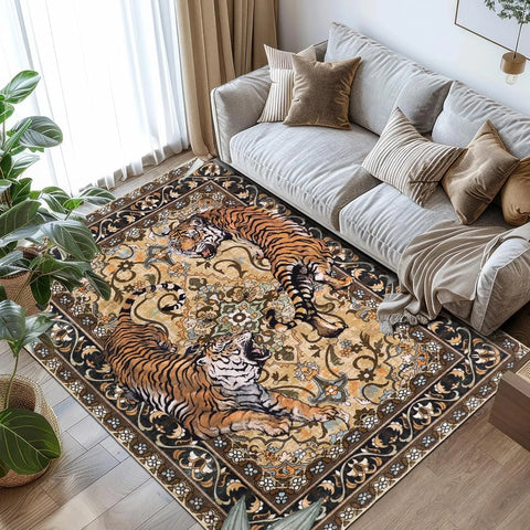 Navak Teppich, Wohnzimmerteppich im nordischen Stil, blauer Tigerdruck, Schlafzimmerteppich, große Fläche, maschinenwaschbar, rutschfeste Couchtischmatten, Alfombra 러그