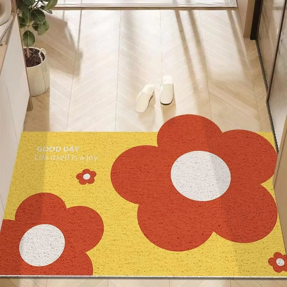 Navak Carpet Fußmatte mit süßem Blumenmuster, für drinnen und draußen, Willkommensmatten, rutschfeste Fußmatte für die Eingangstür