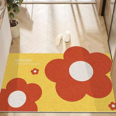 Navak Carpet Fußmatte mit süßem Blumenmuster, für drinnen und draußen, Willkommensmatten, rutschfeste Fußmatte für die Eingangstür