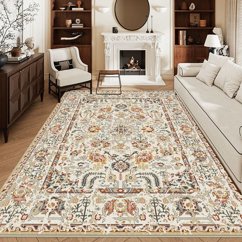 Navak Carpet Bohemian Style Rugs for Bedroom Large Carpet Living Room Decoration Retro Carpet Fluffy Soft Lounge Floor Mat Thickend Plush Rug