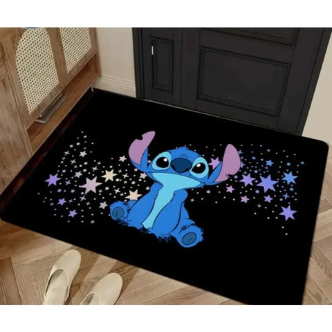 Navak Carpet 1 Stück Stitch Welcome Fußmatte, lebendiges Blumendesign, perfekt für Hauseingang, Schlafzimmer und Badezimmertüren, leicht zu reinigen, nur von Hand waschen