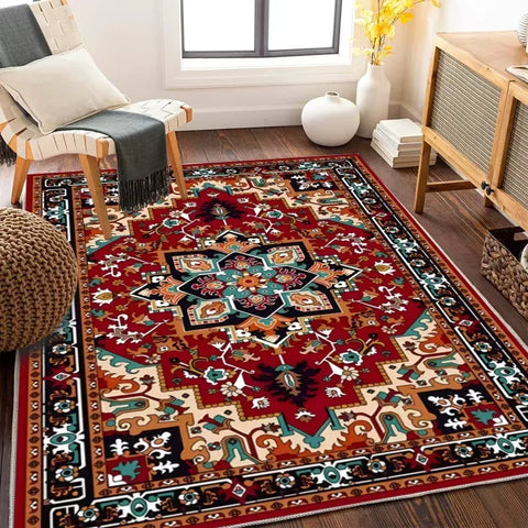 Navak Teppich Europa Persien Böhmen Stil Luxus Retro Teppich Wohnzimmer Sofa Schlafzimmer Arbeitszimmer Küche Eingang Fußmatte Rutschfester Wohnkultur Teppich