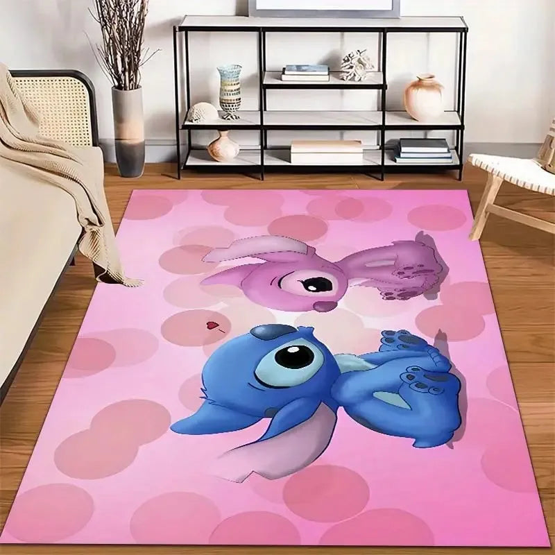 Navak Carpet Daily Picks Stitch Cartoon HD Printed Carpet Rug for Living Room Bedroom Decoration Picnic Camp Kitchen Carpet Crawling Carpet Mat