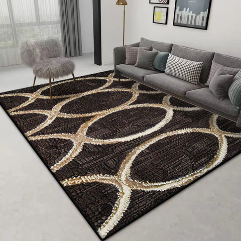 Navak Carpet Nordischer geometrischer Teppich – Großer rutschfester Teppich | Maßgefertigte Größe für Wohnzimmersofa und Schlafzimmer-Heimdekoration
