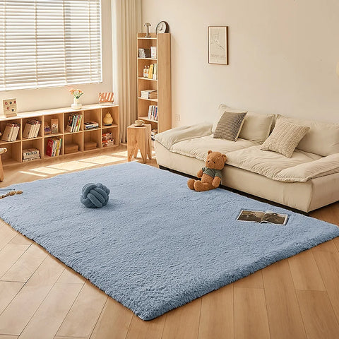 Navak Teppich Weicher Lammwollteppich Für Kinderzimmer Fußteppiche Flauschiger Plüsch Spiel Krabbelmatte Balkonkissen Heimdekoration Haustiermatten
