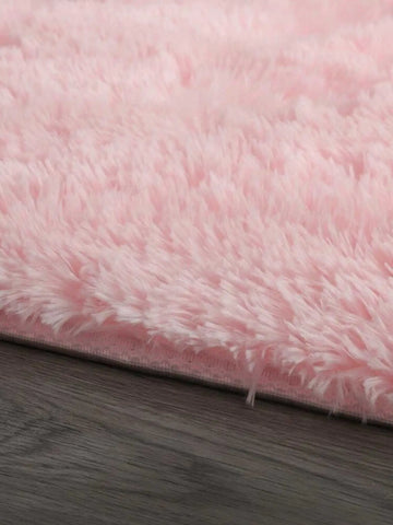 Navak Carpet Superweicher Shaggy-Teppich für Wohnzimmer, Schlafzimmer, flauschiger Plüsch-Teppich für den Innenbereich, pelzige Fußmatten für Kinder, Kinderzimmer, Mädchen, rosa Teppich