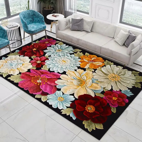 Navak Teppich, Heimdekoration, Eingangstürmatte, Blume, Rose, Pfingstrose, pastoral, 3D-gedruckter Teppich, Wohnzimmerteppich, pelzige Matte, Teppich, Schlafzimmerdekoration