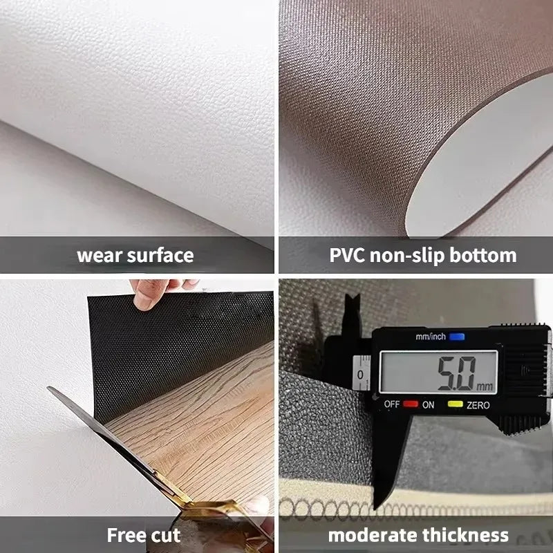Navak Teppich, PVC-Leder, Balkonmatte, wasserdicht, rutschfest, für die Küche, weich, verschleißfest, ölbeständig, Teppich, Heimdekoration, Teppich
