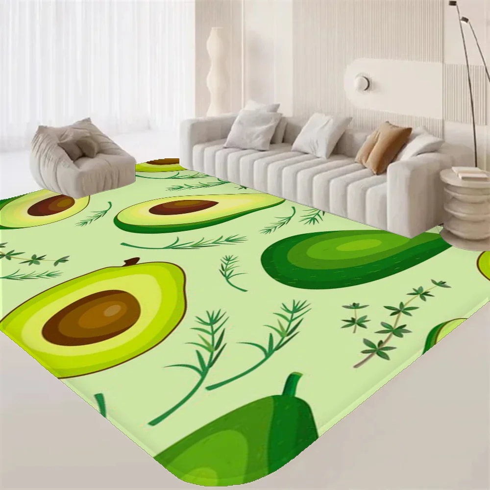 Navak Carpet Avocado Room Mats Retro Multiple Choice Living Room Kitchen Rug Non-Slip Welcome Rug