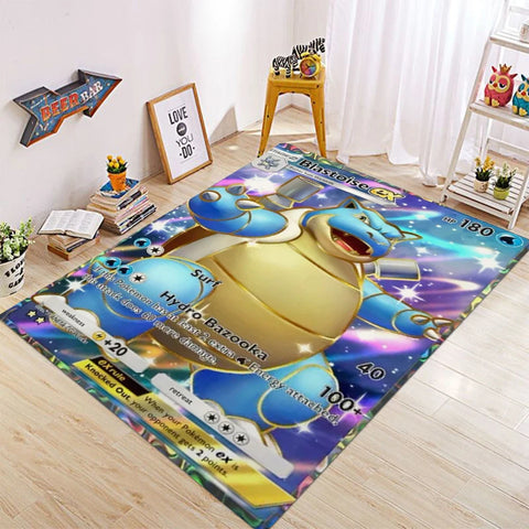 Navak Carpet Daily Picks Pikachu Charizard Gengar Kartenspiel-Thementeppich für Schlafzimmer, Bodenmatte, Wohnzimmer, E-Sportzone, stilvolles Dekor, Willkommensteppich