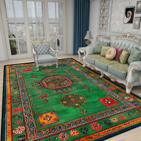 Navak Carpet Retro Boho Luxurious Carpet for Living Room Bedroom Persian Decoration Home Large Area Rugs Non-slip Entrance Door Mat Washable