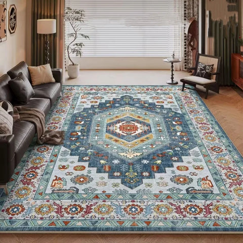 Navak Carpet Teppiche im amerikanischen Retro-Stil für Schlafzimmer, große Bereiche, Wohnzimmerdekoration, Plüschteppich, rutschfeste Lounge-Bodenmatte, flauschiger, weicher Teppich