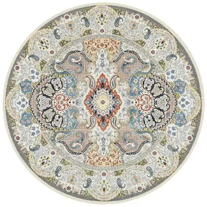 Navak Carpet Persian Style Living Room Carpet Bedroom Decoration Dressing Table Cloakroom Non-slip Floor Carpets Circular Area Rugs