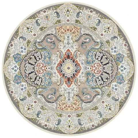 Navak Carpet Persian Style Living Room Carpet Bedroom Decoration Dressing Table Cloakroom Non-slip Floor Carpets Circular Area Rugs